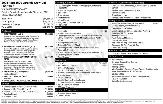 2026 Ram 1500 Laramie Crew Cab 4x4 5'7" Box