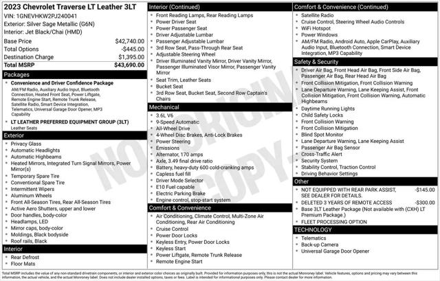 2023 Chevrolet Traverse AWD LT Leather