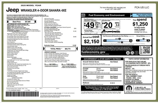 2025 Jeep Wrangler 4xe Sahara 4xe