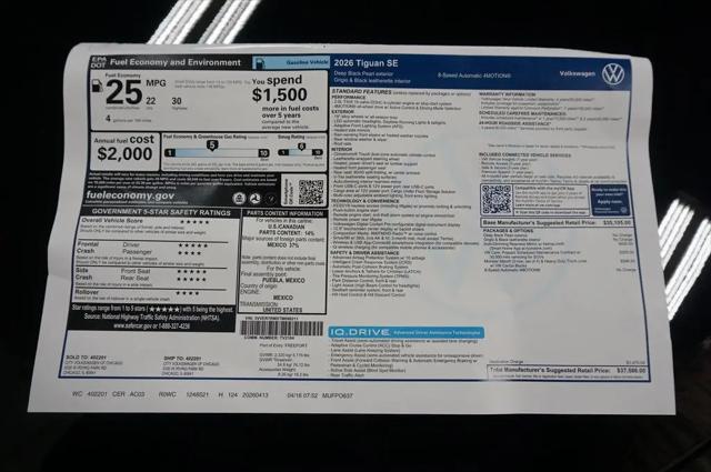 2026 Volkswagen Tiguan SE
