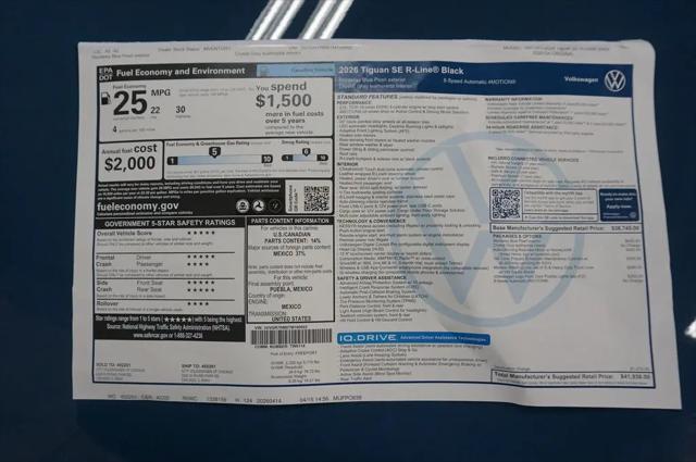 2026 Volkswagen Tiguan SE R-Line Black