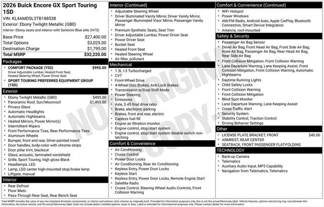 2026 Buick Encore GX Sport Touring FWD