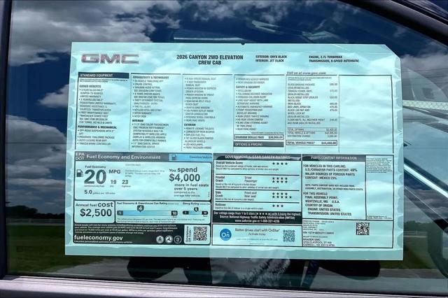 2026 GMC Canyon Elevation, RWD