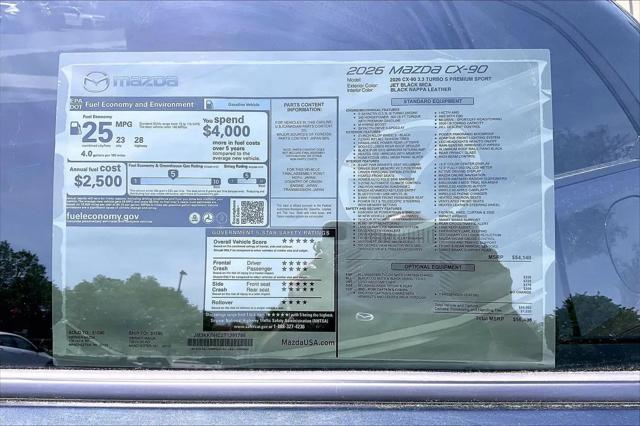 2026 Mazda X-90 3.3 Turbo S Premium Sport