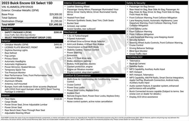 2023 Buick Encore GX Select AWD