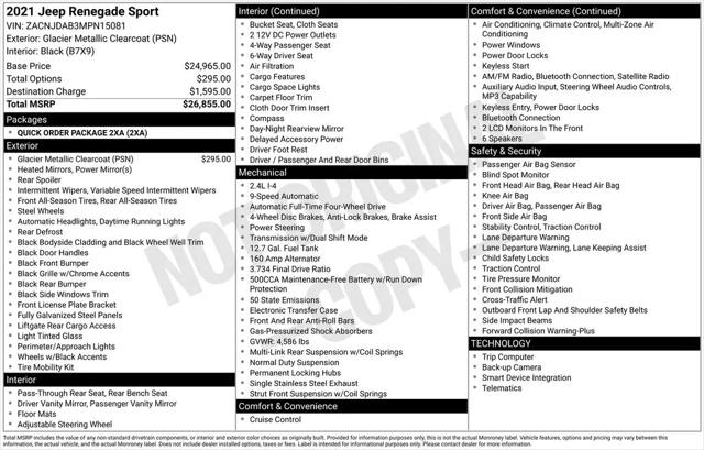 2021 Jeep Renegade Sport 4x4