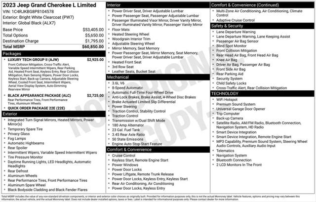 2023 Jeep Grand Cherokee L Limited 4x4