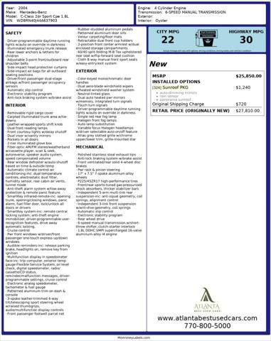 2004 Mercedes-Benz C 230 Kompressor Sport