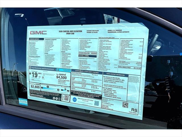 2026 GMC Canyon Elevation, 4WD
