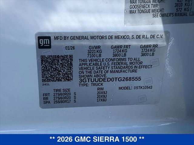 2026 GMC Sierra 1500 Crew Cab, Short Bed, SLT, 4WD