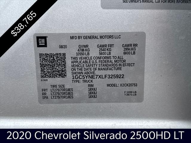 2020 Chevrolet Silverado 2500HD 4WD Double Cab Standard Bed LT
