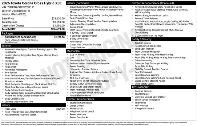 2026 Toyota Corolla Cross Hybrid XSE