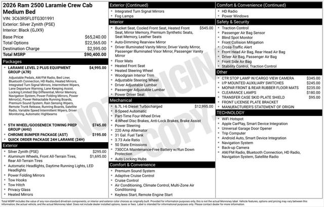 2026 Ram 2500 Laramie Crew Cab 4x4 64 Box