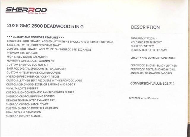 2026 GMC Sierra 2500HD Crew Cab, Standard Bed, AT4, 4WD