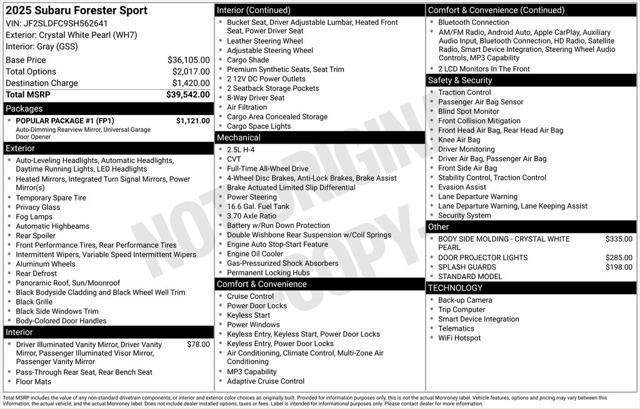 2025 Subaru Forester Sport