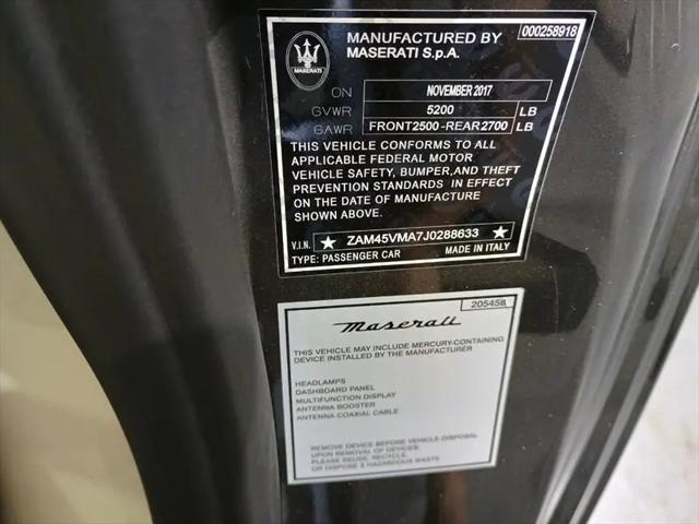 2018 Maserati GranTurismo Sport