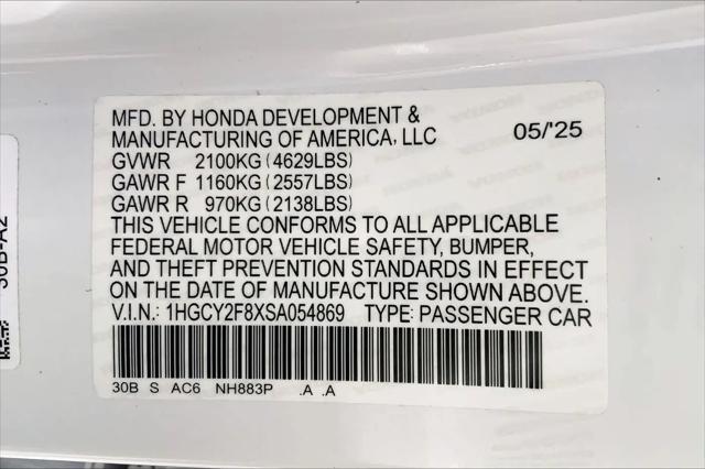 2025 Honda Accord Sedan Touring