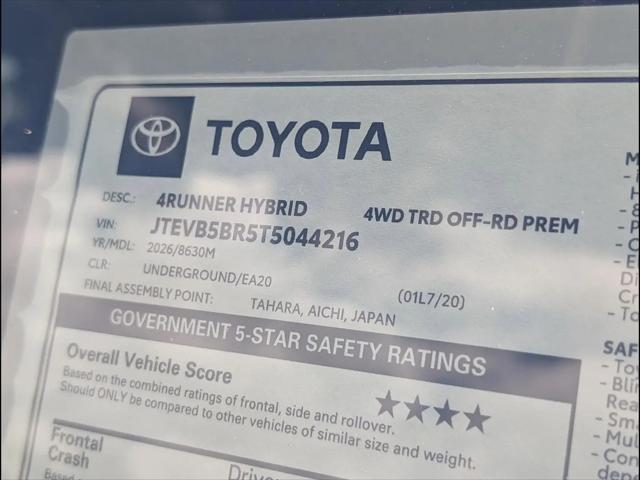 2026 Toyota 4Runner TRD Off Road Premium