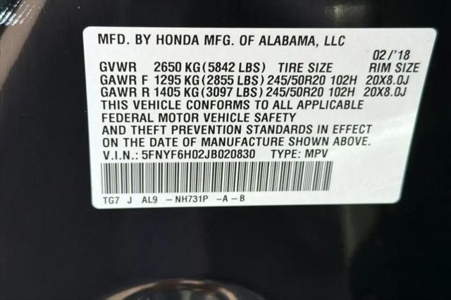 2018 Honda Pilot Elite