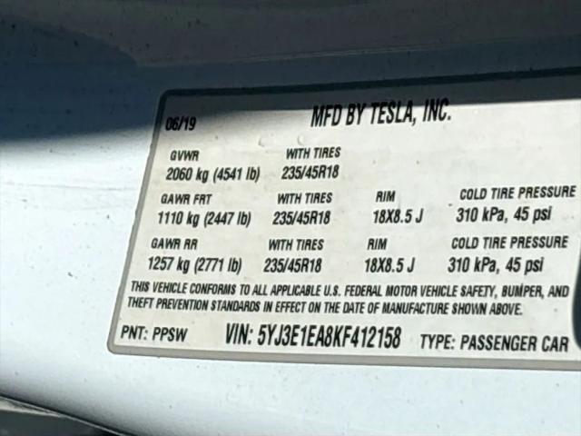 2019 Tesla Model 3 Mid Range