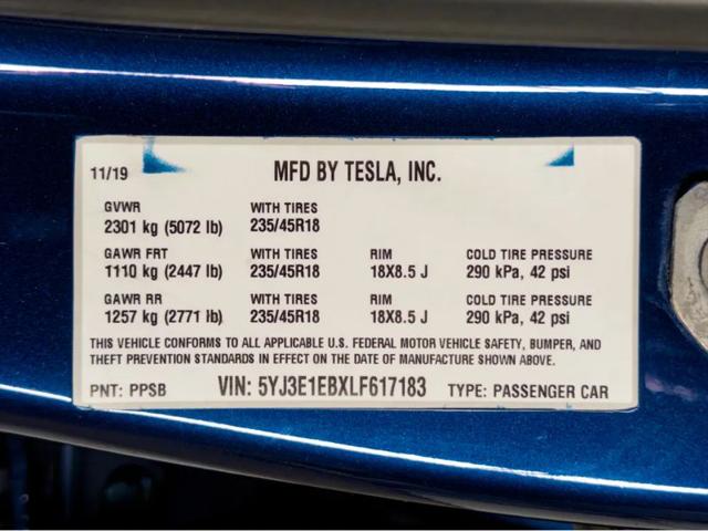 2020 Tesla Model 3 Long Range Dual Motor All-Wheel Drive