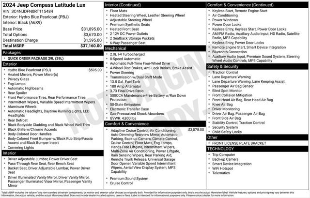 2024 Jeep Compass Latitude Lux FWD