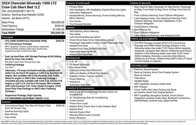 2024 Chevrolet Silverado 1500 4WD Crew Cab Short Bed LTZ