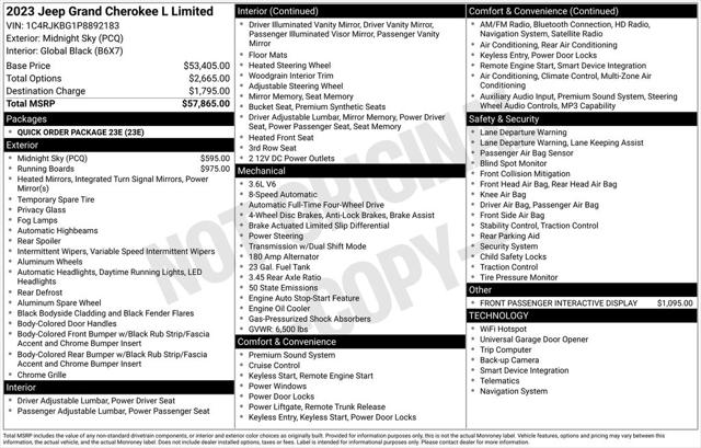 2023 Jeep Grand Cherokee L Limited 4x4