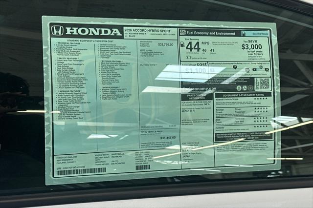 2026 Honda Accord Sedan Sport