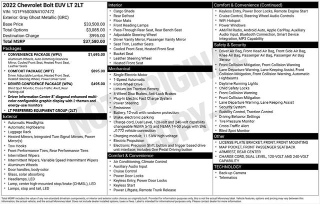 2022 Chevrolet Bolt EUV FWD LT