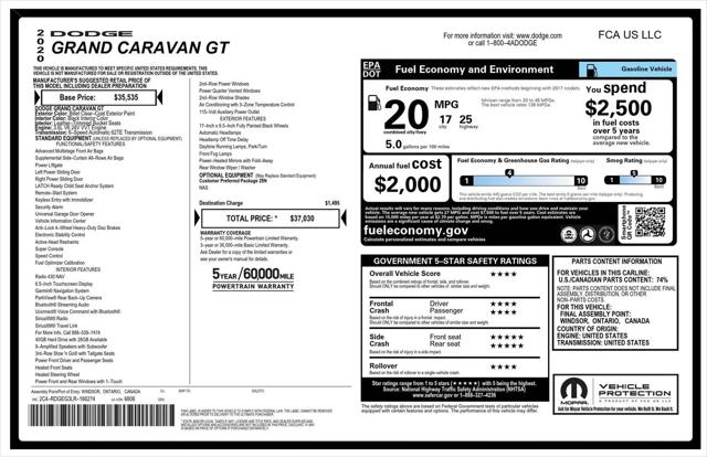 2020 Dodge Grand Caravan GT