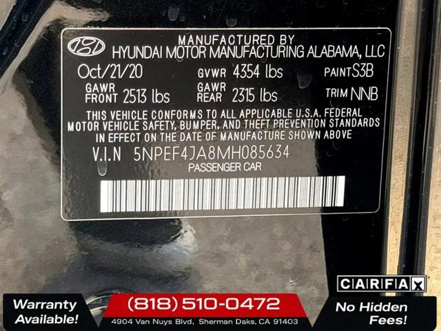 2021 Hyundai Sonata SEL