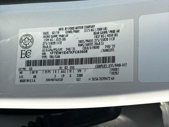 2019 Ford F-150 Platinum