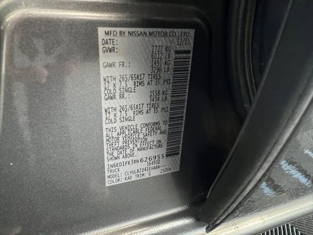 2024 Nissan Frontier Crew Cab Long Bed SV 4x4