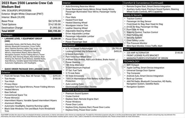 2023 Ram 2500 Laramie Crew Cab 4x4 6'4" Box