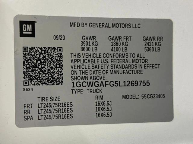 2020 Chevrolet Express Cargo Van RWD 2500 Regular Wheelbase WT