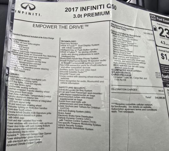 2017 INFINITI Q50 3.0t Premium