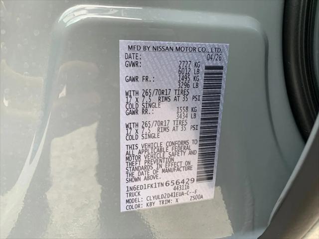 2026 Nissan Frontier Crew Cab Long Bed PRO-4X 4x4