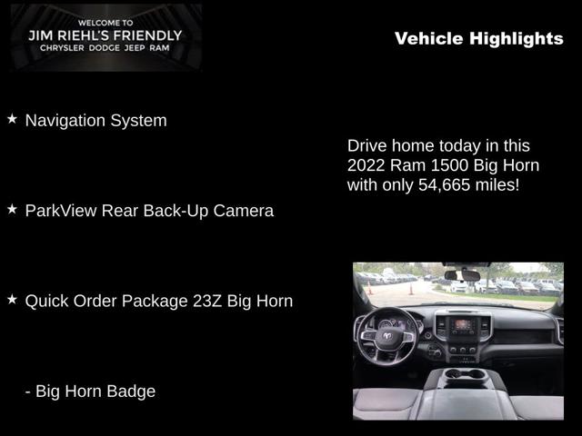 2022 Ram 1500 Big Horn Crew Cab 4x4 6'4" Box