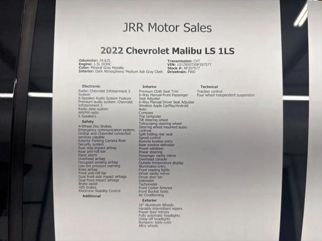 2022 Chevrolet Malibu FWD LS