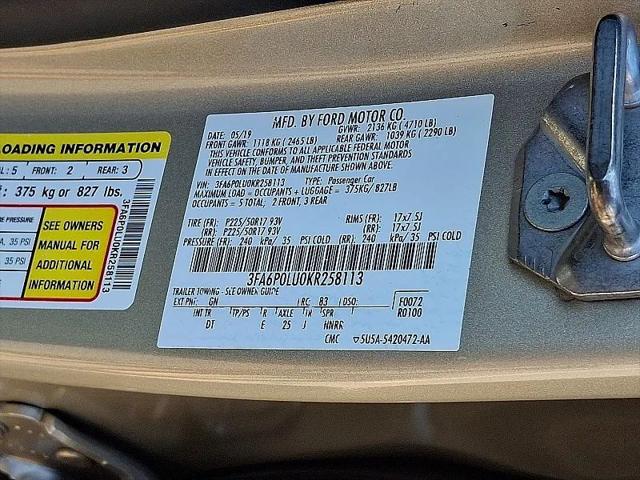 2019 Ford Fusion Hybrid SE