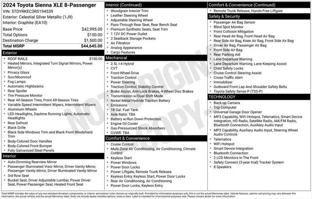 2024 Toyota Sienna XLE