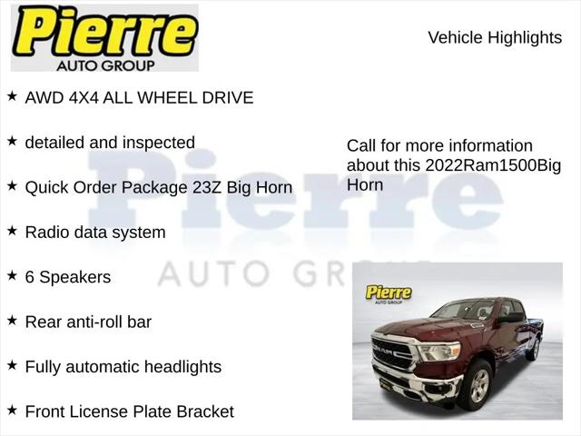 2022 Ram 1500 Big Horn Quad Cab 4x4 6'4" Box