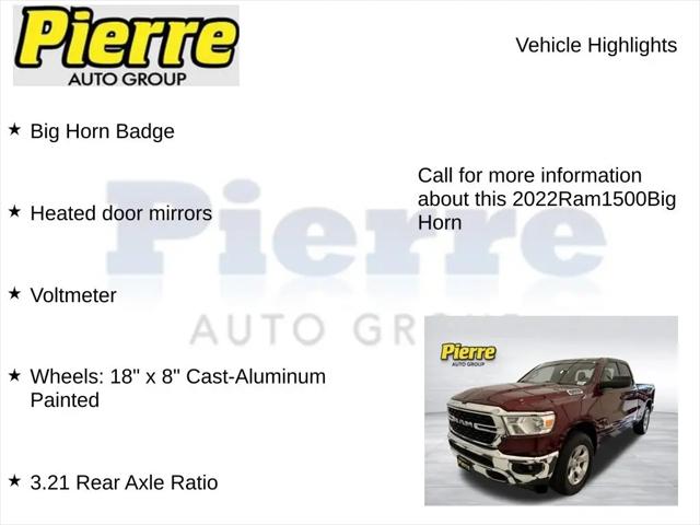 2022 Ram 1500 Big Horn Quad Cab 4x4 6'4" Box