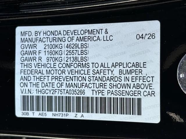 2026 Honda Accord Sedan Sport-L