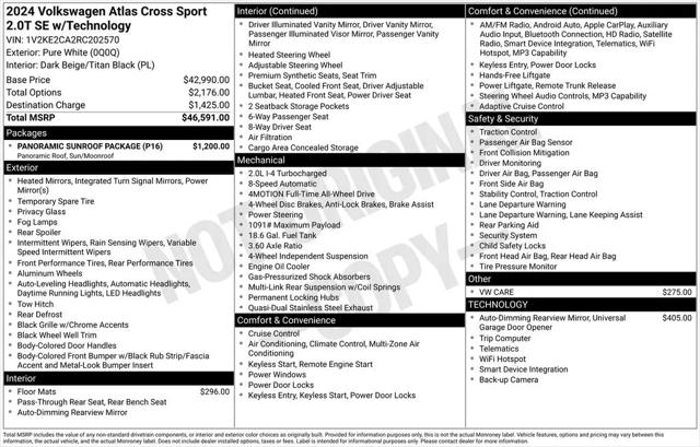 2024 Volkswagen Atlas Cross Sport 2.0T SE w/Technology