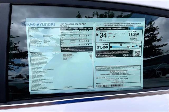 2026 Hyundai Elantra SEL Sport Premium