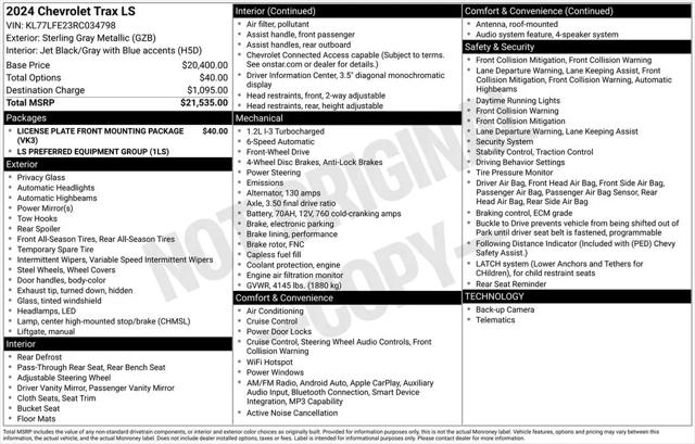 2024 Chevrolet Trax FWD SP