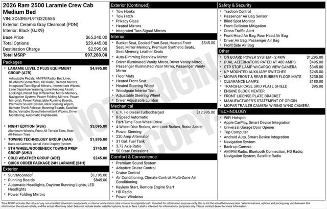 2026 Ram 2500 Laramie Crew Cab 4x4 6'4" Box