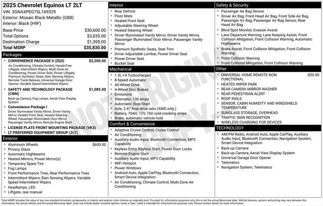 2025 Chevrolet Equinox AWD LT
